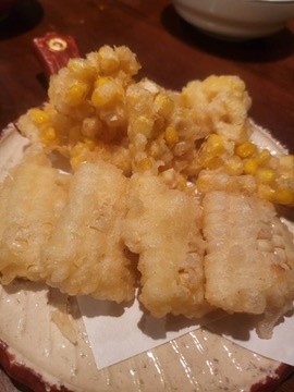 饗応 元の揚げ物と季節食材